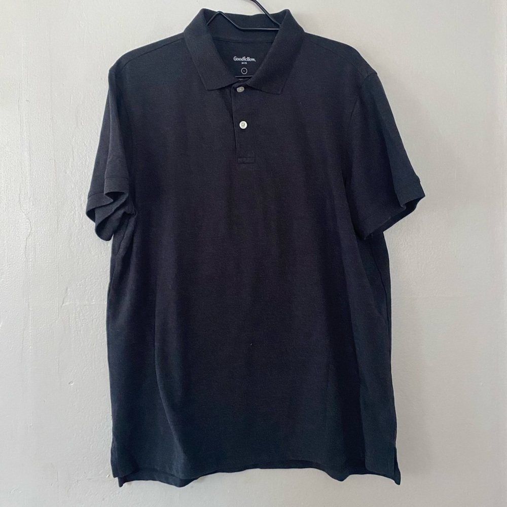 Goodfellow Charcoal Gray Golf Polo Shirt Men’s Size Large Short Sleeve Top - Picture 7 of 7
